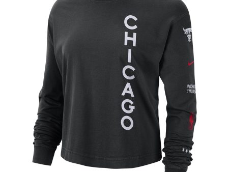 LADIES 2023-24 CHICAGO BULLS CITY EDITION NIKE WORDMARK LONG SLEEVE T-SHIRT on Sale