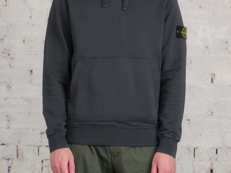 Stone Island GD Cotton Fleece Hoodie Lead Grey Online