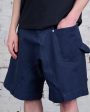 JW Anderson Clay Canvas Twisted Short Navy Sale