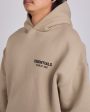 Fear of God Essentials Fleece Logo Hoodie Desert Sand Supply