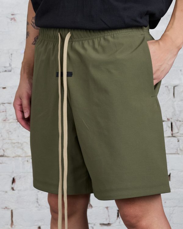 Fear of God Essentials Bonded Soccer Short Military Online Hot Sale