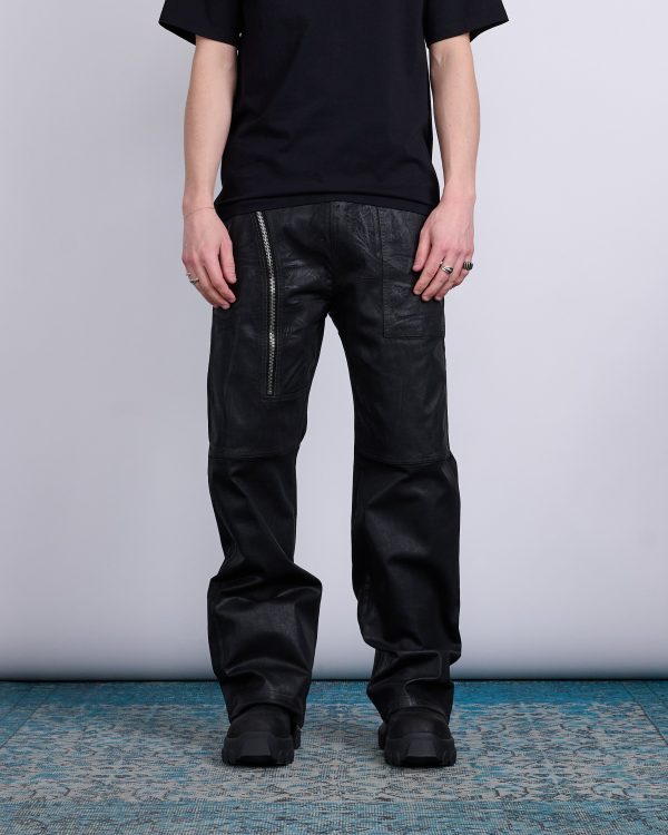 Rick Owens DRKSHDW Aircut Pants Stretch Foil Denim Black Hot on Sale