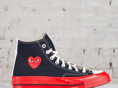 Comme des Garçons PLAY x Converse Chuck Taylor Red Sole Black High Sale