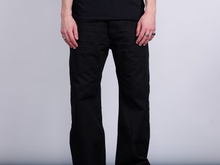 Rick Owens DRKSHDW Geth Jeans Cotton Canvas Black on Sale