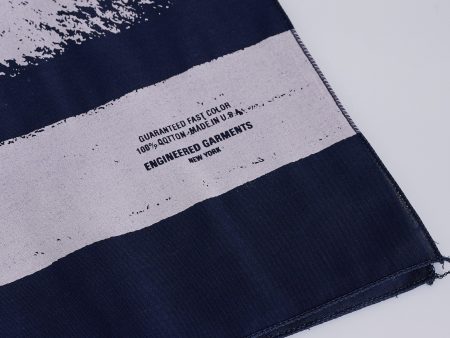 Engineered Garments Printed Bandana Stripe Navy Discount