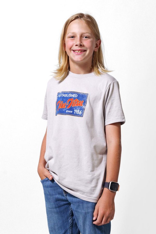 JJ Postcard Youth Tee - Grey For Cheap