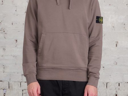 Stone Island GD Cotton Fleece Hoodie Walnut Discount