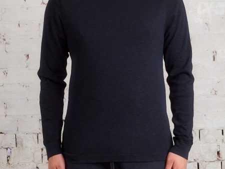 Reigning Champ 1x1 Slub Knit Long Sleeve T-Shirt Black Discount