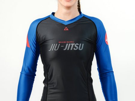 GB Performance L S Womens Ranked Rashguard by Adidas - Blue Discount