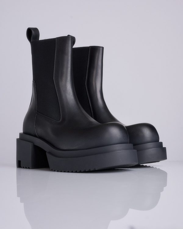 Rick Owens Beatle Bogun Boot Full Grain Black Online now