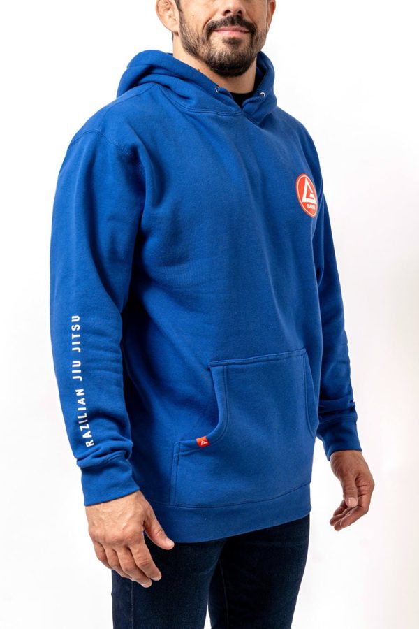 Red Shield Mens Hoodie - Blue For Sale