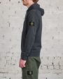 Stone Island GD Cotton Fleece Hoodie Lead Grey Online