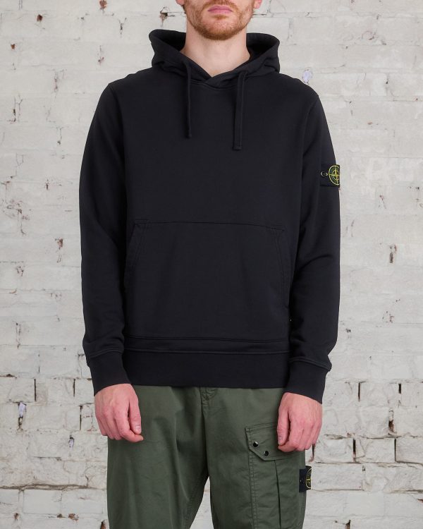 Stone Island GD Cotton Fleece Hoodie Black Online now