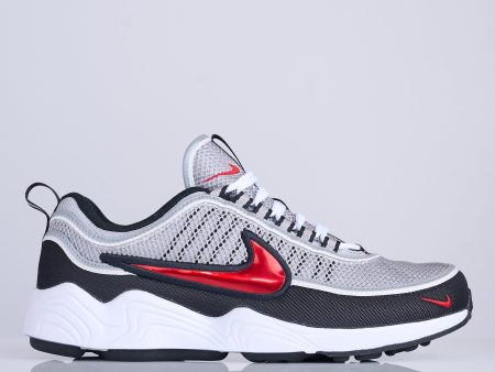 Nike Men s Air Zoom Spiridon SP Metallic Silver Sport Red-Black-White For Cheap