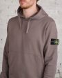 Stone Island GD Cotton Fleece Hoodie Walnut Discount