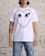 CDG PLAY Black Chest Hollow Heart T-Shirt White Online