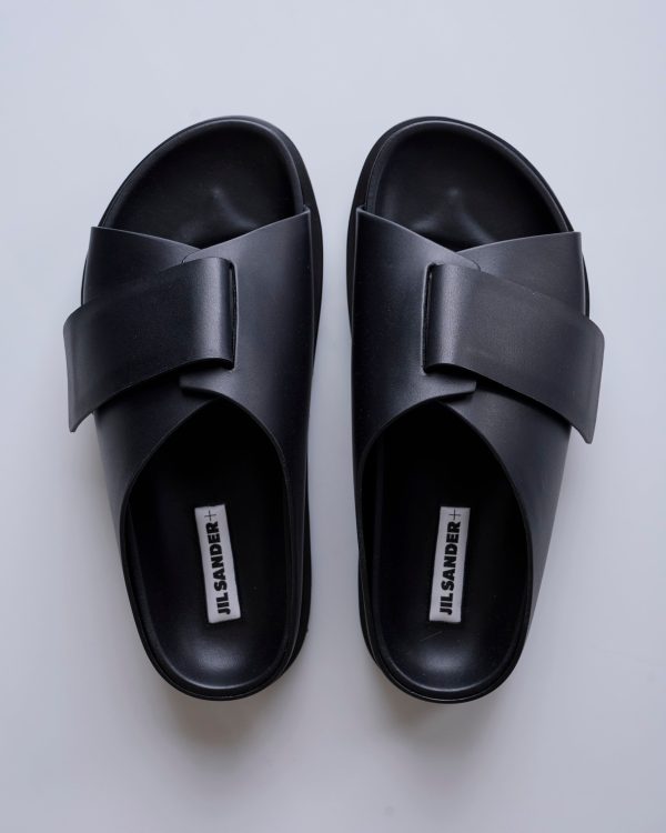 Jil Sander+ Leather Sandal Black For Cheap