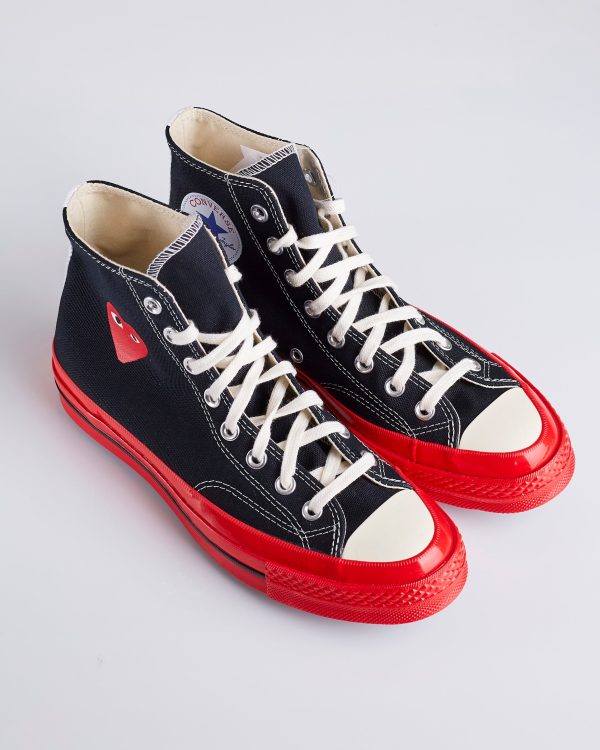 Comme des Garçons PLAY x Converse Chuck Taylor Red Sole Black High Sale