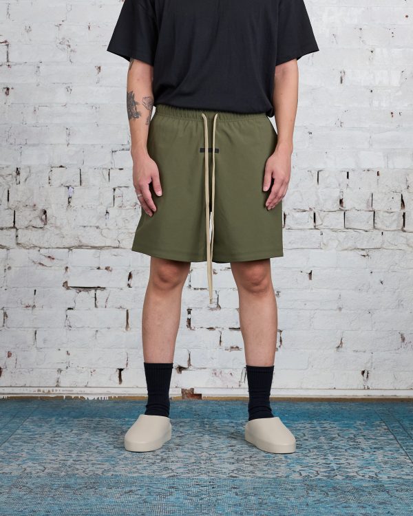 Fear of God Essentials Bonded Soccer Short Military Online Hot Sale