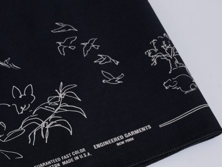 Engineered Garments Printed Bandana Animal Black Online Sale