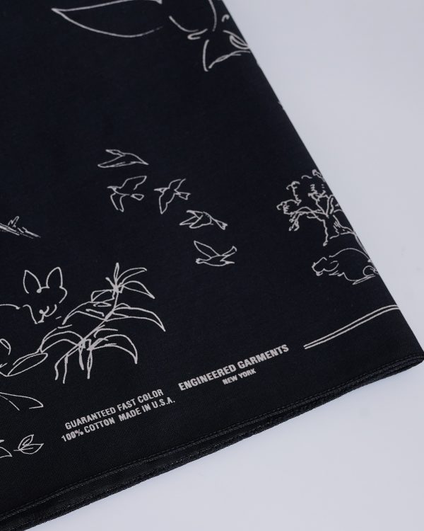 Engineered Garments Printed Bandana Animal Black Online Sale