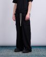 Rick Owens DRKSHDW Creatch Wide Jersey Cargo Pant RN Black on Sale