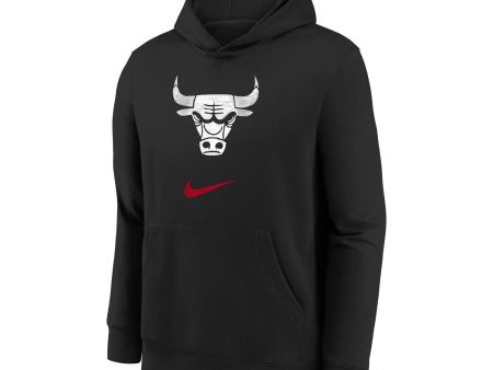 YOUTH 2023-24 CHICAGO BULLS CITY EDITION NIKE CLUB FLEECE HOODED SWEATSHIRT Fashion