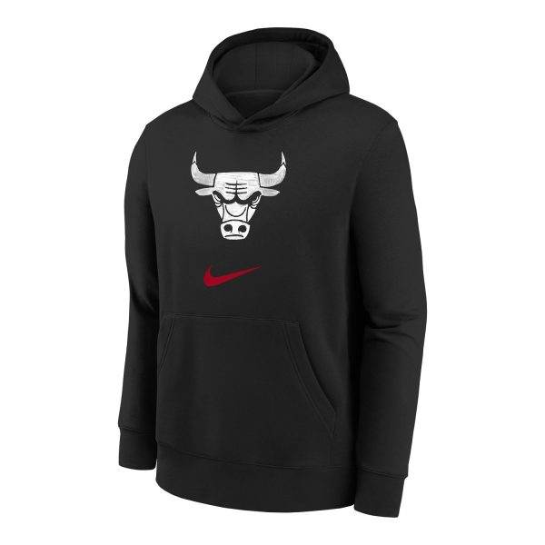 YOUTH 2023-24 CHICAGO BULLS CITY EDITION NIKE CLUB FLEECE HOODED SWEATSHIRT Fashion