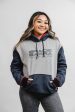 Colorblock Womens Hoodie - Grey Black Fashion