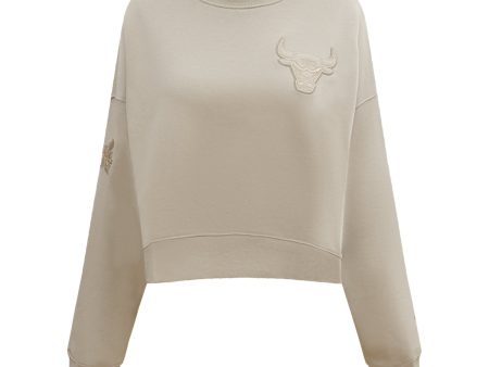 Ladies Chicago Bulls Pro Standard Neutral Crewneck Sweatshirt Online Sale