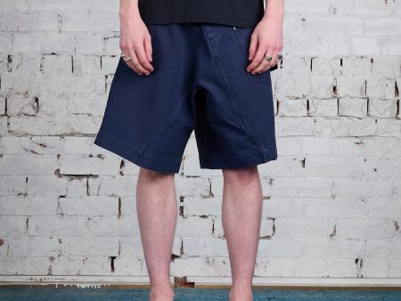 JW Anderson Clay Canvas Twisted Short Navy Sale