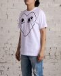 CDG PLAY Black Chest Hollow Heart T-Shirt White Online