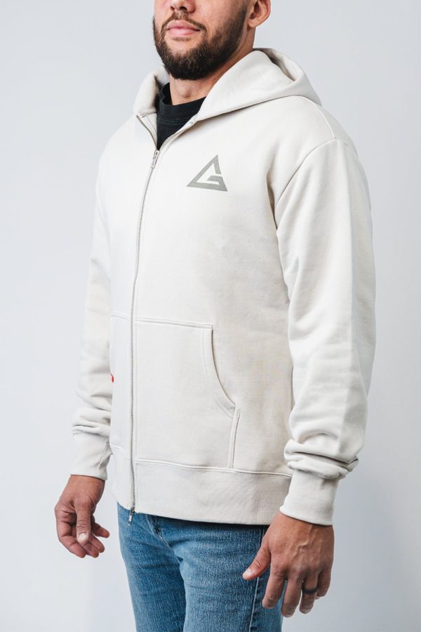 Arte Suave Mens Zip Hoodie - Natural For Discount