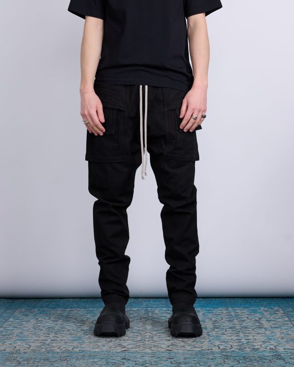 Rick Owens DRKSHDW Creatch Cargo Pant Cotton Canvas Black Discount