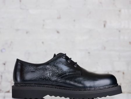 Our Legacy Trampler Shoe Black Cracked Patent Leather on Sale