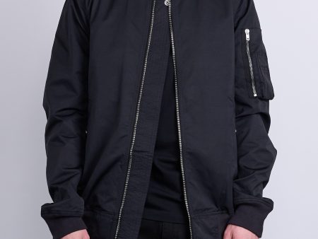 Rick Owens DRKSHDW Classic Flight Jacket MU Black Hot on Sale