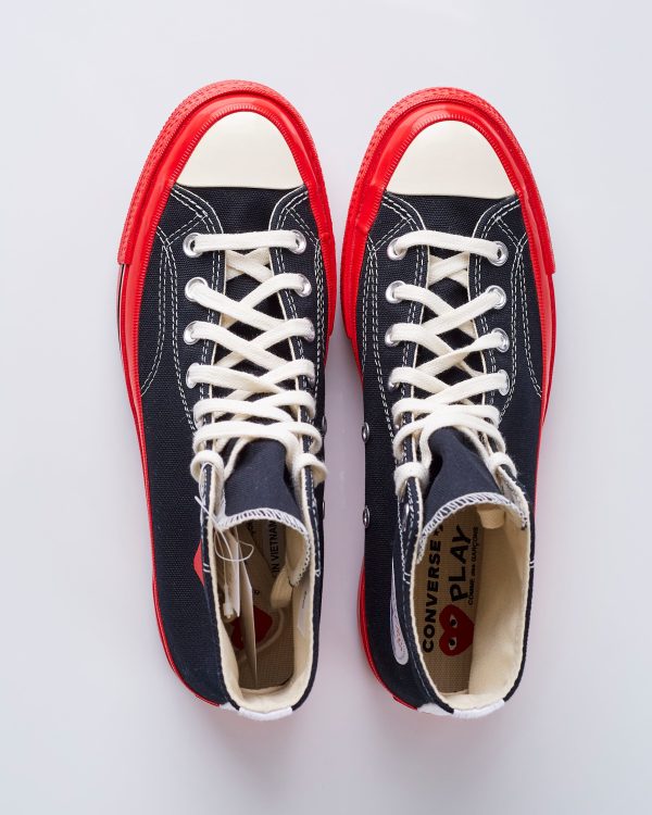 Comme des Garçons PLAY x Converse Chuck Taylor Red Sole Black High Sale