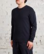 Reigning Champ 1x1 Slub Knit Long Sleeve T-Shirt Black Discount