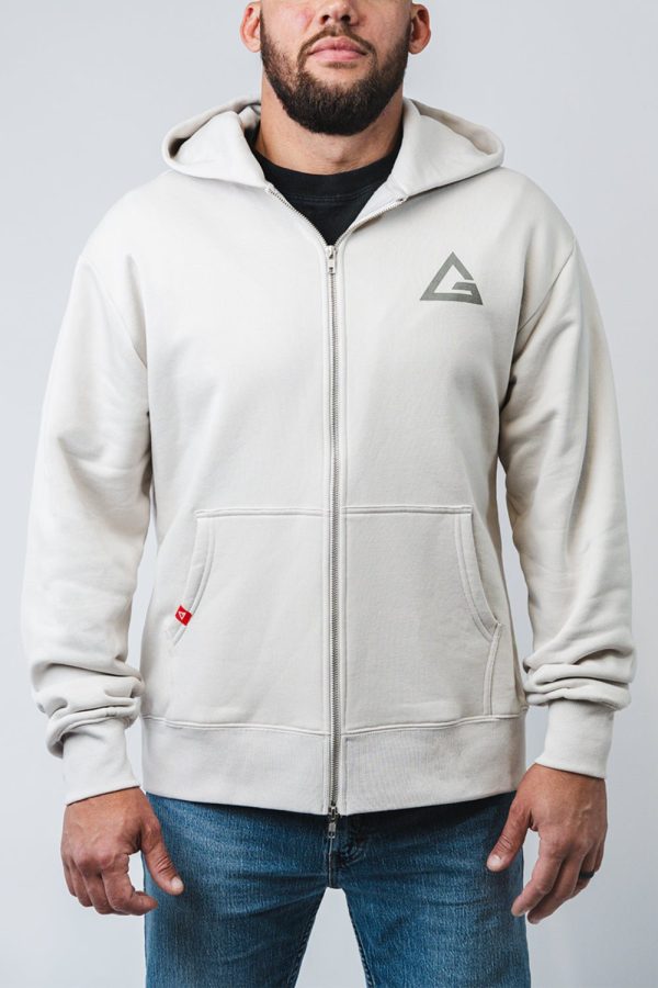 Arte Suave Mens Zip Hoodie - Natural For Discount