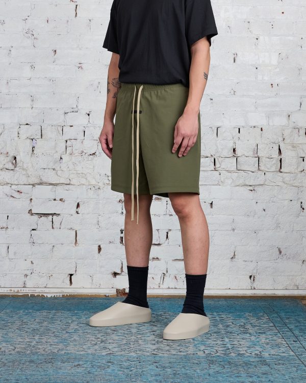 Fear of God Essentials Bonded Soccer Short Military Online Hot Sale