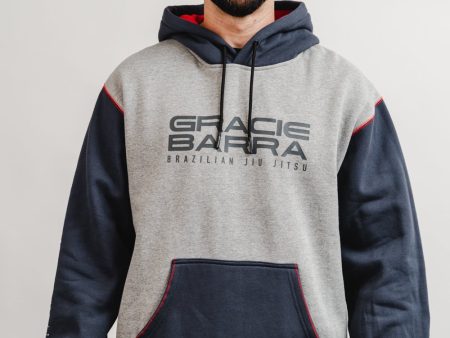 Colorblock Mens Hoodie - Grey Black Online now