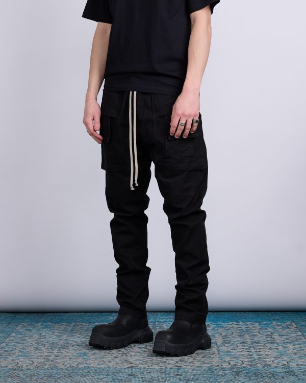 Rick Owens DRKSHDW Creatch Cargo Pant Cotton Canvas Black Discount