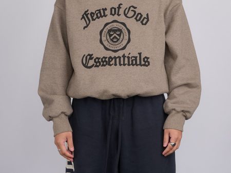 Fear of God Essentials Heavy Fleece Shrunk Hoodie Heather For Cheap