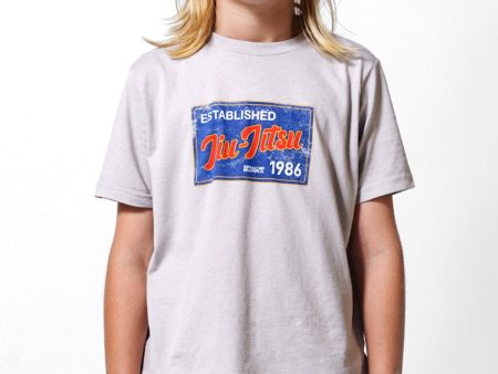 JJ Postcard Youth Tee - Grey For Cheap