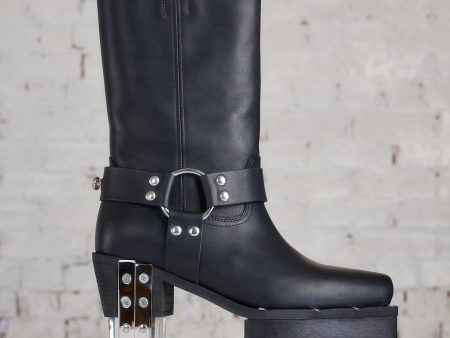 Rick Owens Runway LP Platform Boot Black Clear Online now