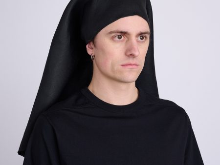 Rick Owens Runway Wig Nun Linen Twill Black Supply