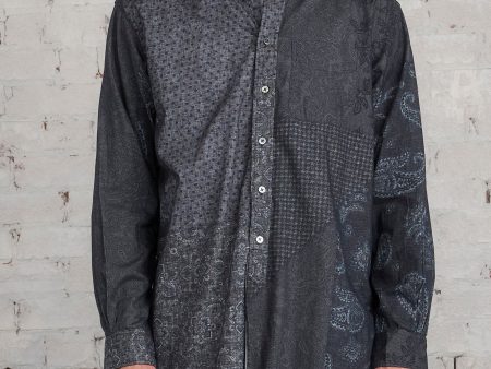 Engineered Garments 19 Century BD Button Shirt Black Grey Block Online