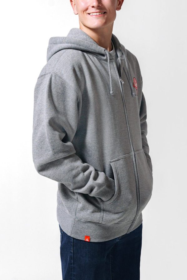 Barrinha Mens Zip Hoodie - Grey Hot on Sale