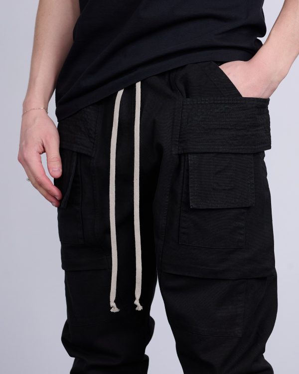 Rick Owens DRKSHDW Creatch Cargo Pant Cotton Canvas Black Discount