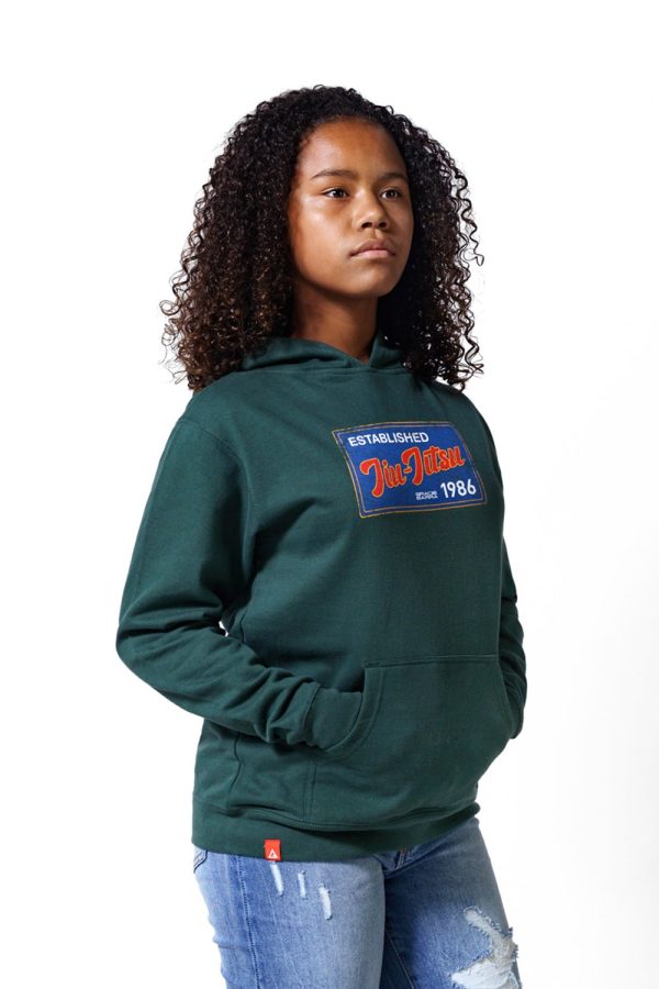 JJ Postcard Youth Hoodie - Green Cheap